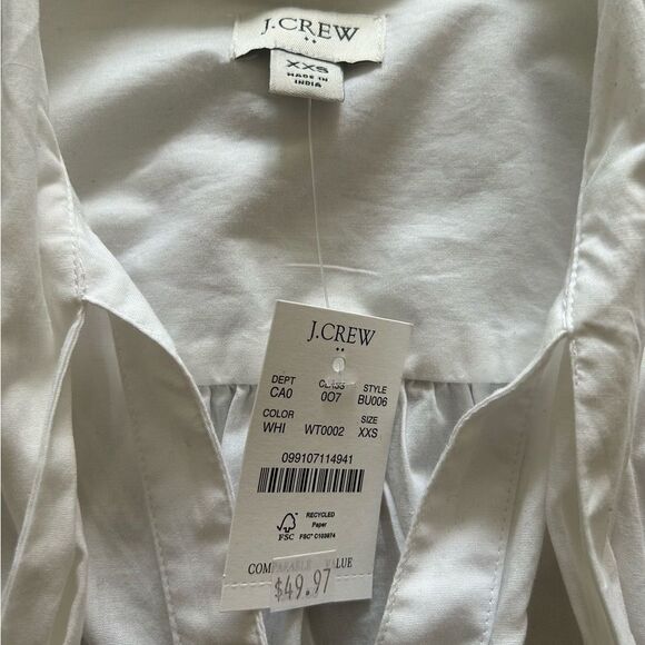 J. Crew Button Down with Tie Accent - Picture 8 of 10